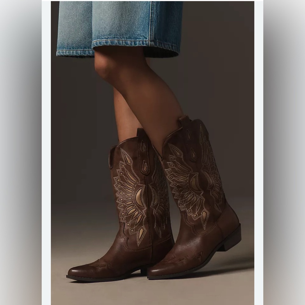 Coconuts by Matisse Brown Embroidered Ankle Boots